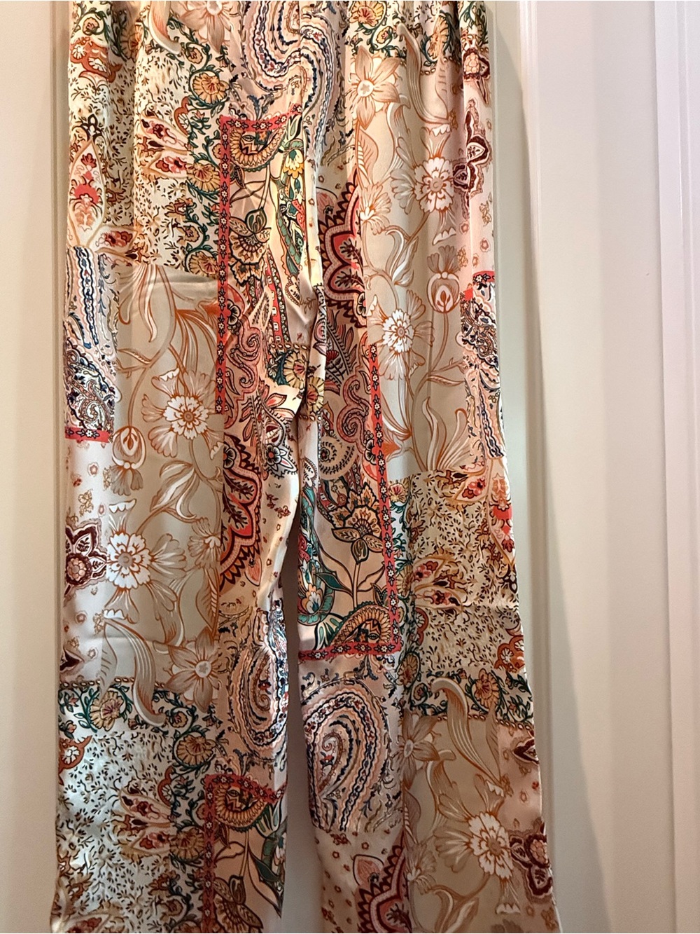 Rachel Zoe Patchwork Paisley Wide Leg Pants – Size Medium
